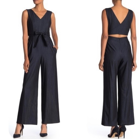 Calvin Klein Pants - NWT Calvin Klein Wrap Gray Jumpsuit Sz 10